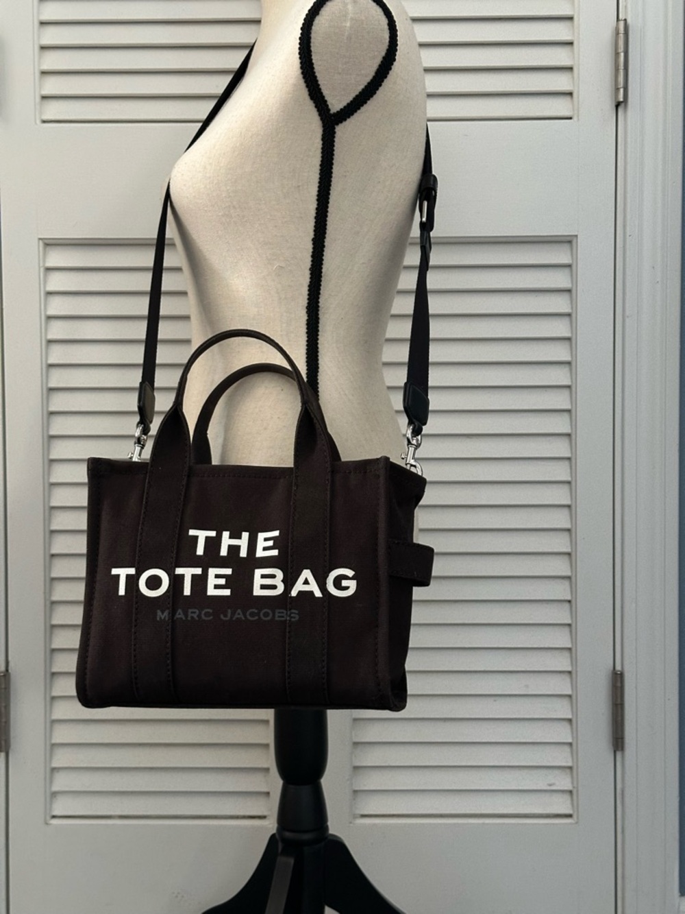 Marc Jacobs Brown 'The Tote Bag' Canvas Satchel with Removable Strap